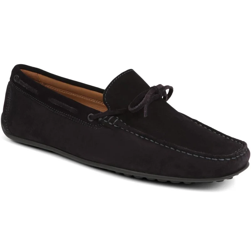 Plymouth Leather Moccasins - PLYMOUTH / 325 094 - Navy Suede