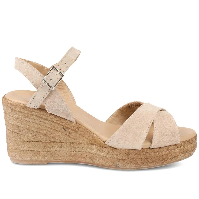 Raelina Leather Wedged Espadrilles - RAELINA / 329 411
