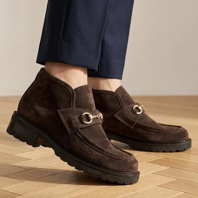 Tovia Leather Smart Ankle Boots - TOVIA / 329 778 - Choco Suede