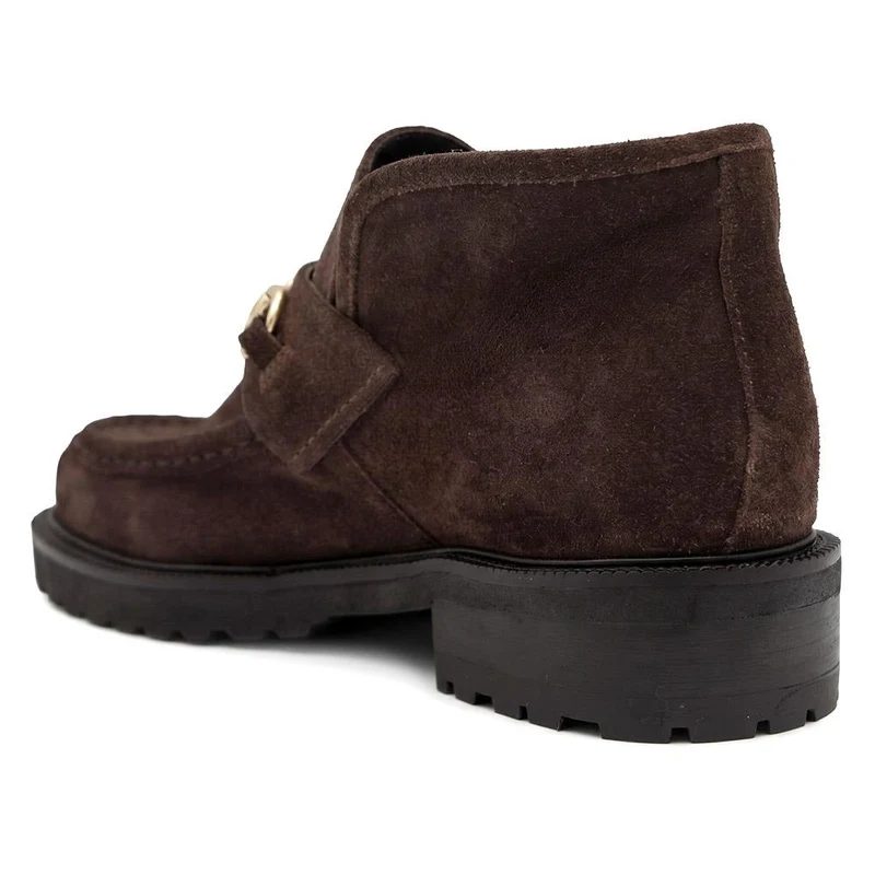 Tovia Leather Smart Ankle Boots - TOVIA / 329 778 - Choco Suede