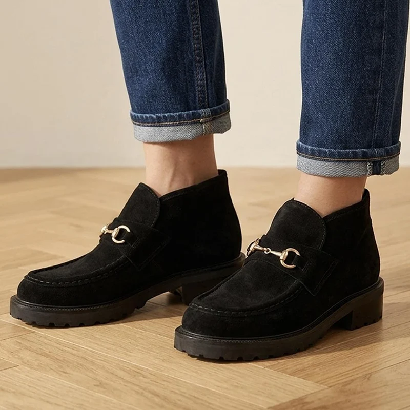 Tovia Leather Smart Ankle Boots - TOVIA / 329 778 - Black Suede