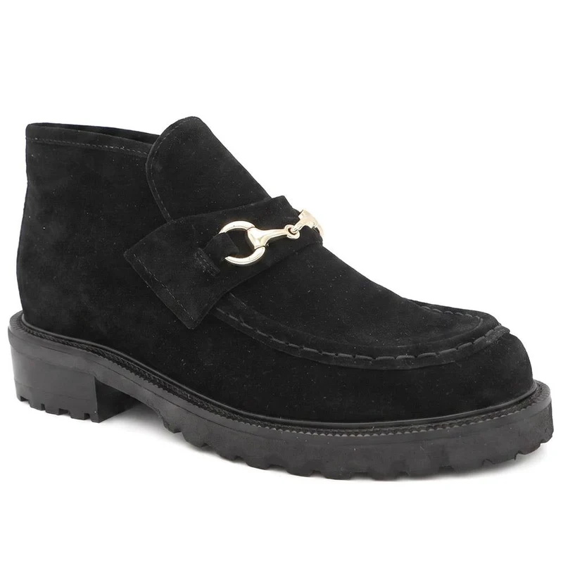Tovia Leather Smart Ankle Boots - TOVIA / 329 778 - Black Suede