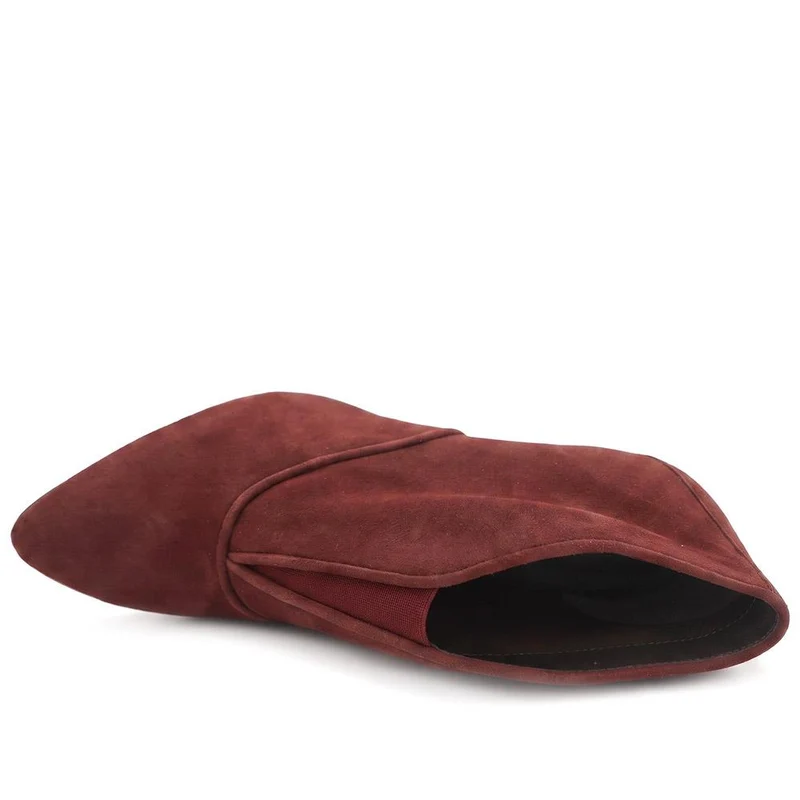 Kalliope Smart Leather Stiletto Ankle Boots - KALLIOPE / 329 779 - Burgundy