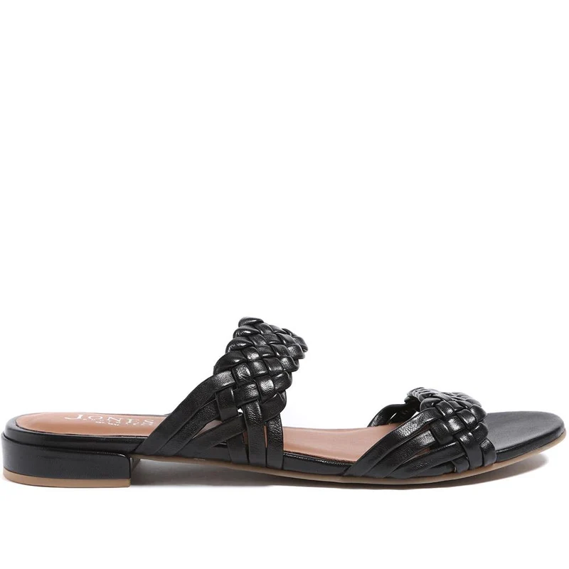 Madena Leather Mule Sandals - MADENA / 323 882 - Black
