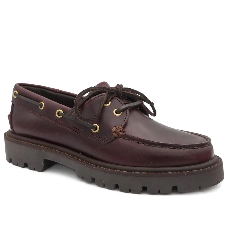 Perdita Leather Platform Moccasins - PERDITA / 328 592 - Burgundy