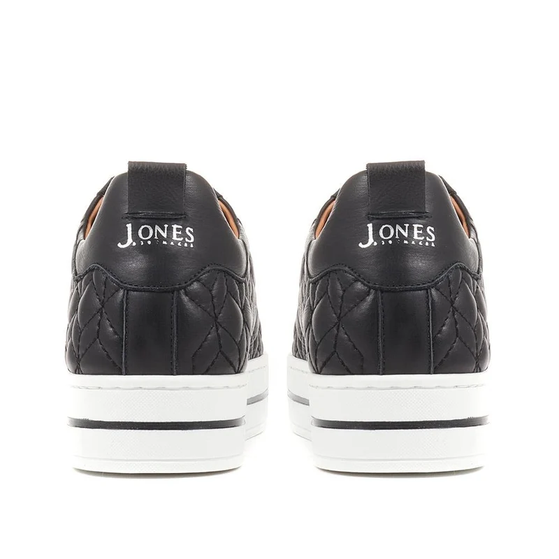 Alexandrite Leather Quilted Trainers - ALEXANDRITE / 323 645 - Black