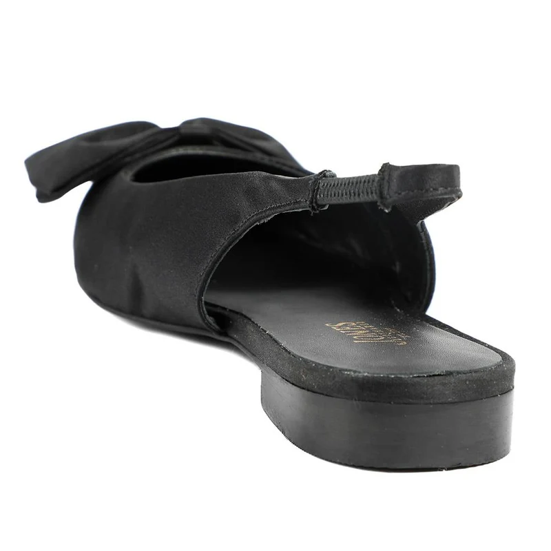Xenova Leather Slingback Court Shoes - XENOVIA / 329 158 - Black Satin