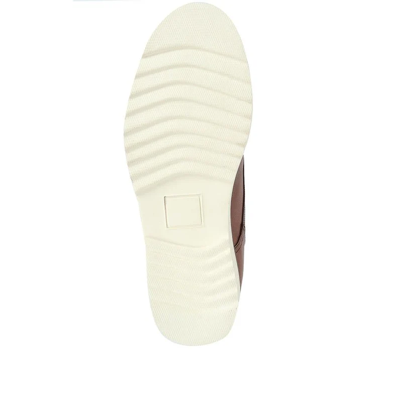 Channing Lace Up Leather Boots - CHANNING / 321 993 - Tan