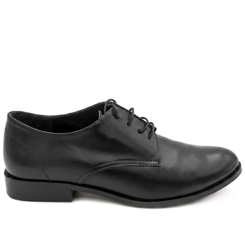 Liliana Leather Smart Derby Shoes - LILIANA / 330 045 - Black Leather