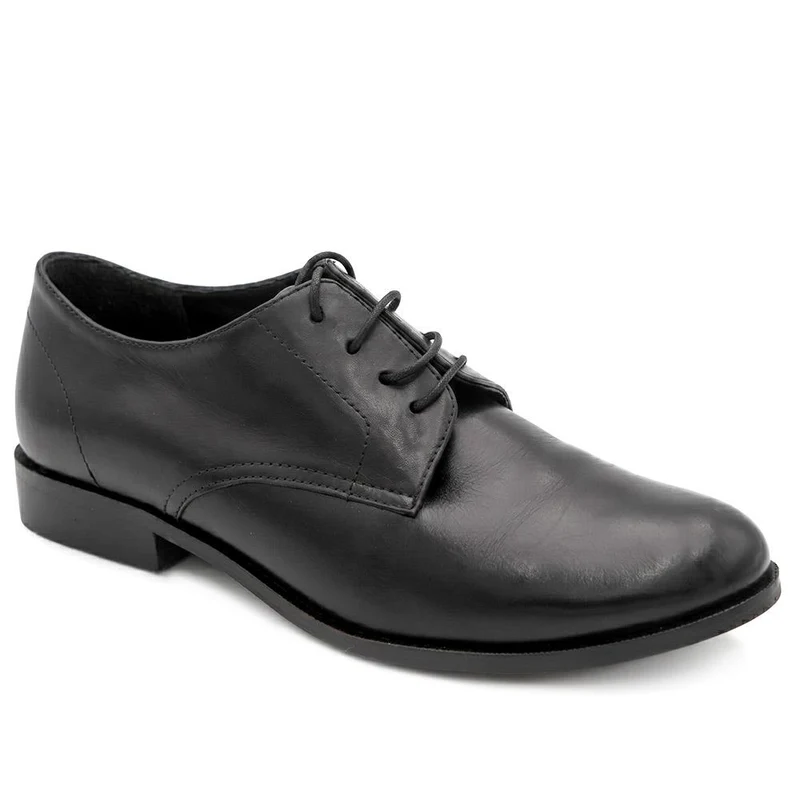 Liliana Leather Smart Derby Shoes - LILIANA / 330 045 - Black Leather