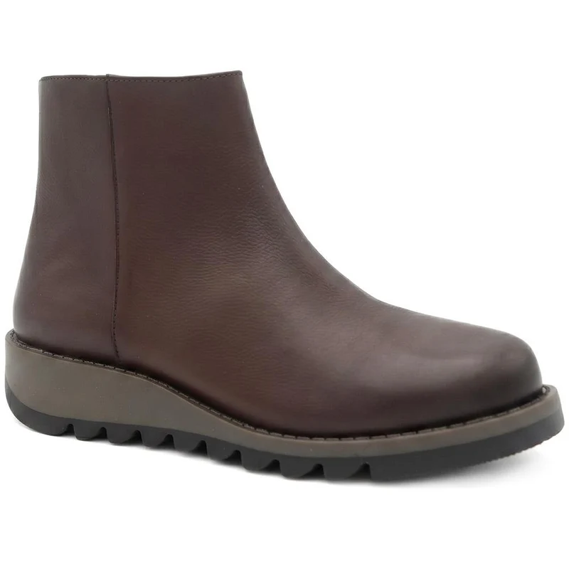 Marianne2 Leather Chunky Ankle Boots - MARIANNE2 / 329 732 - Brown