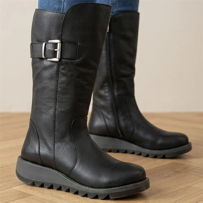Edita2 Leather Long Boots - EDITA2 / 329 733 - Black