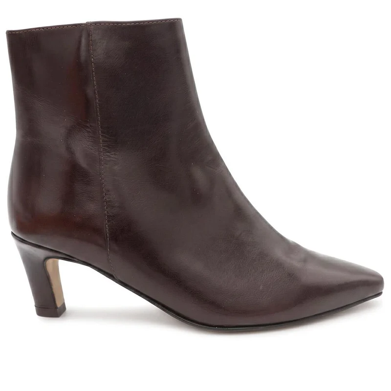 Kassia Leather Comma Heel Ankle Boots - KASSIA / 329 781