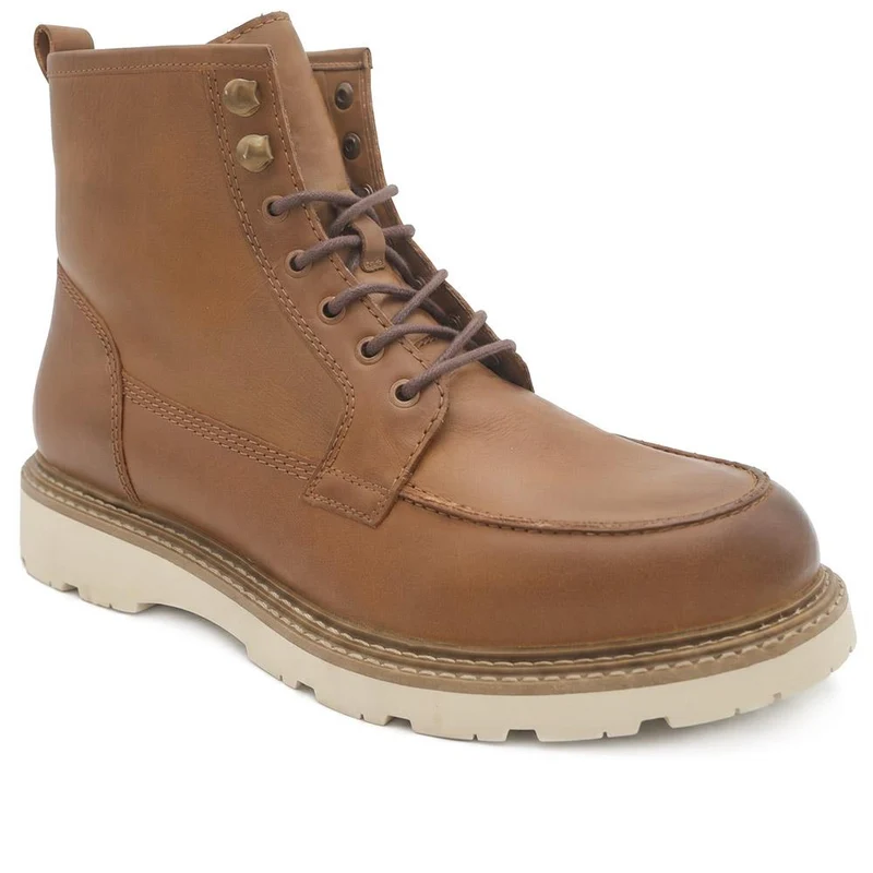 Essex Chunky Leather Boots - ESSEX / 328 074 - Tan Leather