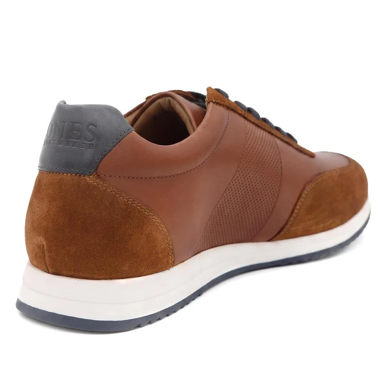 Salvi Wide Fit Leather Trainers - SALVI / 328 876 - Tan Leather