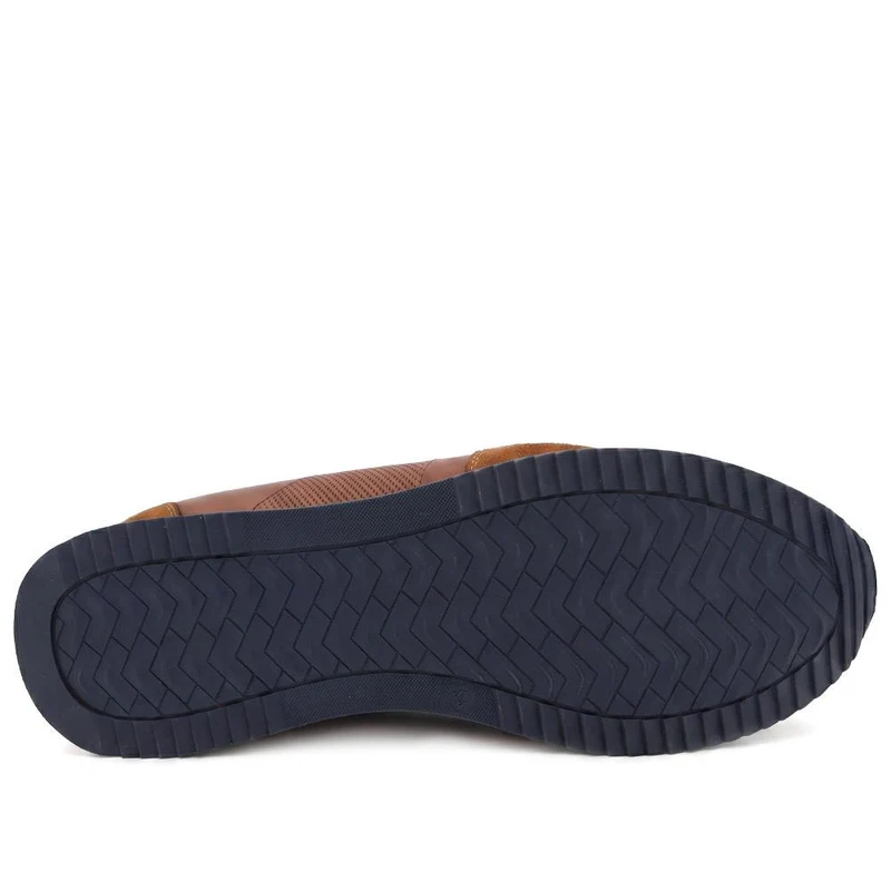 Salvi Wide Fit Leather Trainers - SALVI / 328 876 - Tan Leather