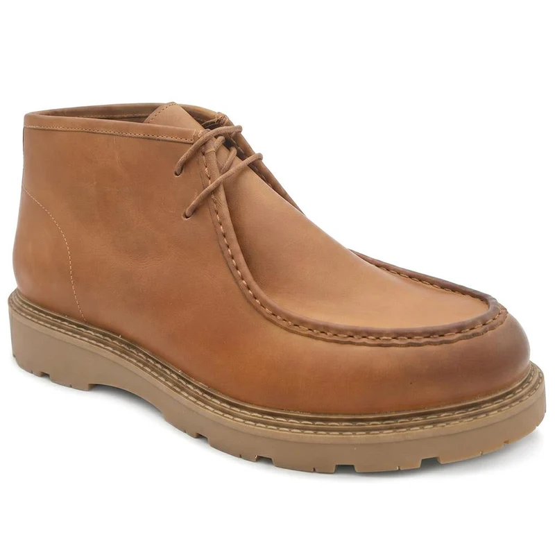 Daxton Coated Leather Chukka Boots - DAXTON / 329 769 - Tan Leather