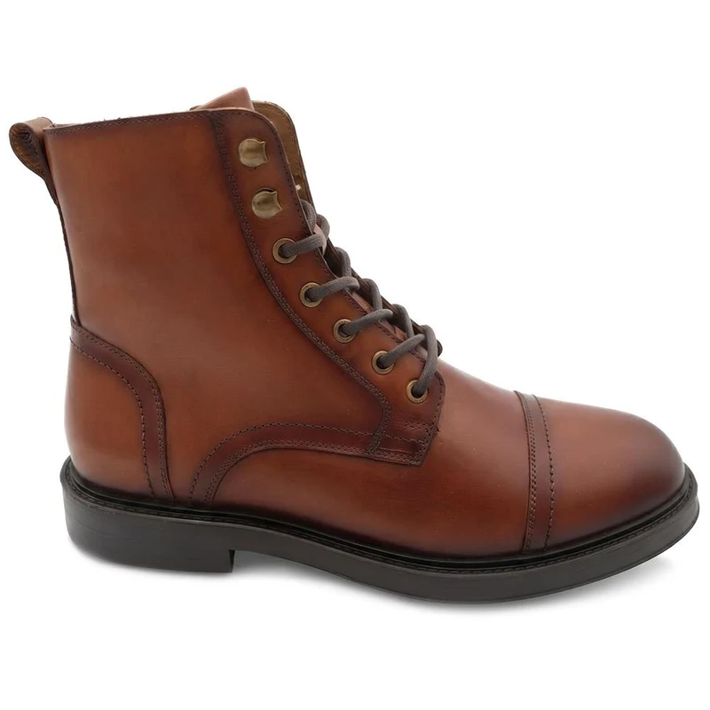 Davide Leather Wide-Fit Military Boots - DAVIDE / 328 077