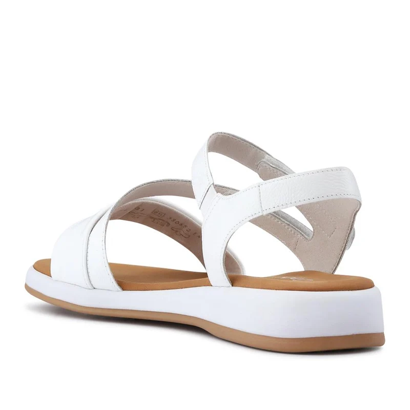 Nubuck Leather Touch-Fasten Sandals - GAB41522 / 327 028 - White
