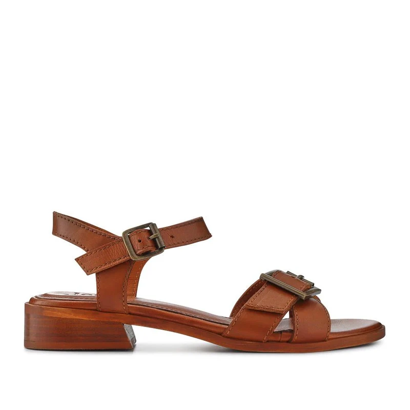 Hythe Smart Leather Sandals - HYTHE / 327 161 - Tan