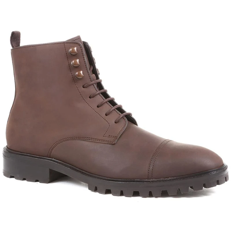 Darley Leather Ankle Boots - DARLEY / 322 606 - Brown Nubuck