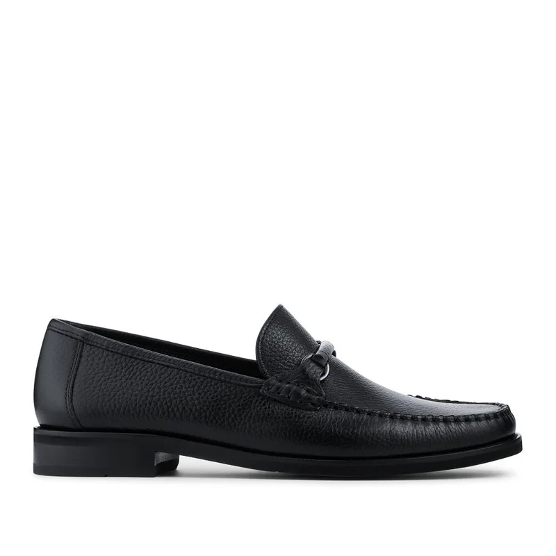 Quentin All Leather Smart Loafers - QUENTIN / 328 712 - Black Grain