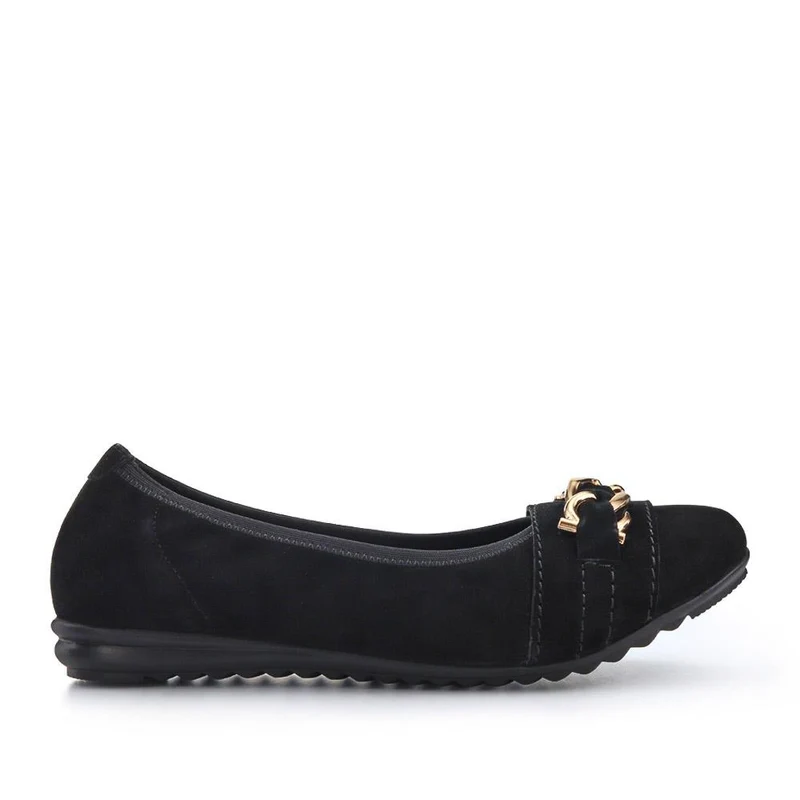 Yvette Leather Wide-Fit Ballet Pumps - YVETTE / 326 959