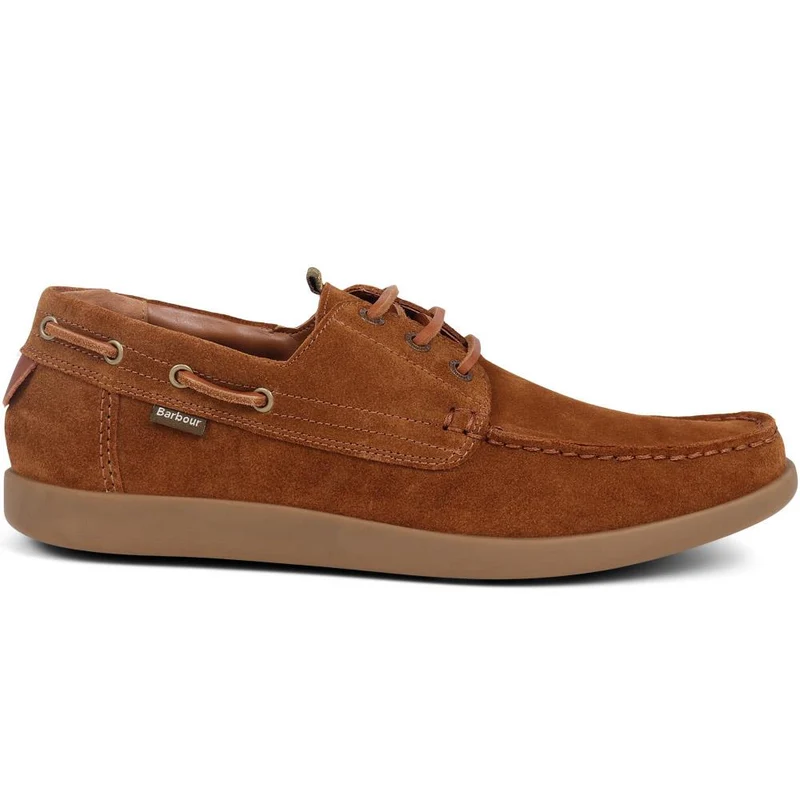 Armada Calf Leather Boat Shoes - BARBR39504 / 324 827 - Cognac Suede