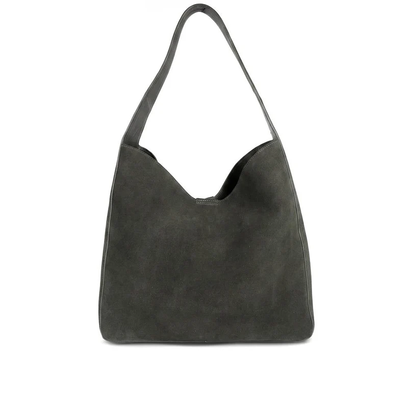 Wyonna Premium Leather Shoulder Bag - WYONNA / 329 938 - Khaki Suede