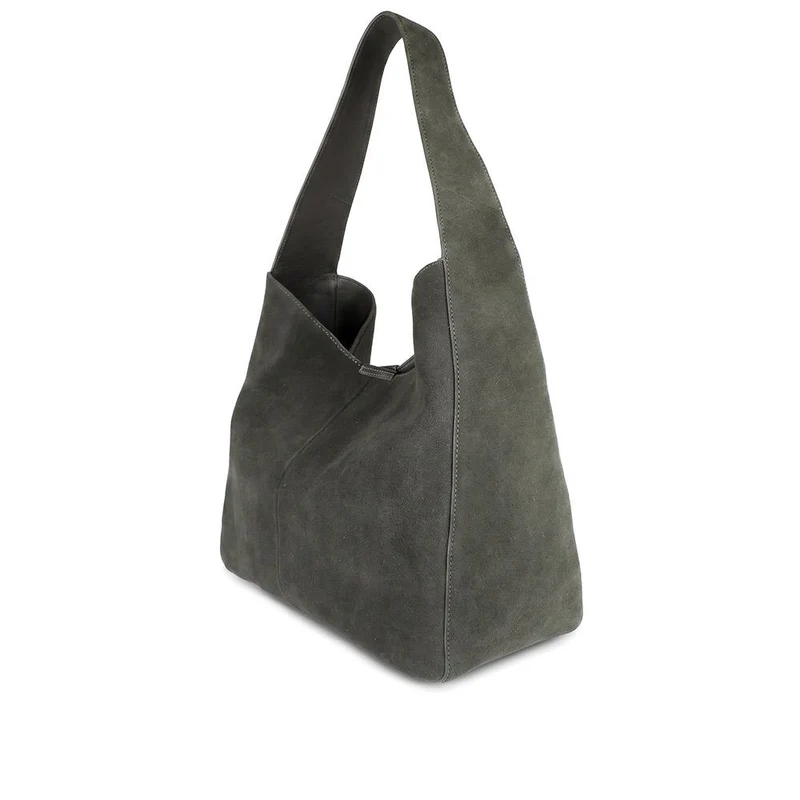 Wyonna Premium Leather Shoulder Bag - WYONNA / 329 938 - Khaki Suede