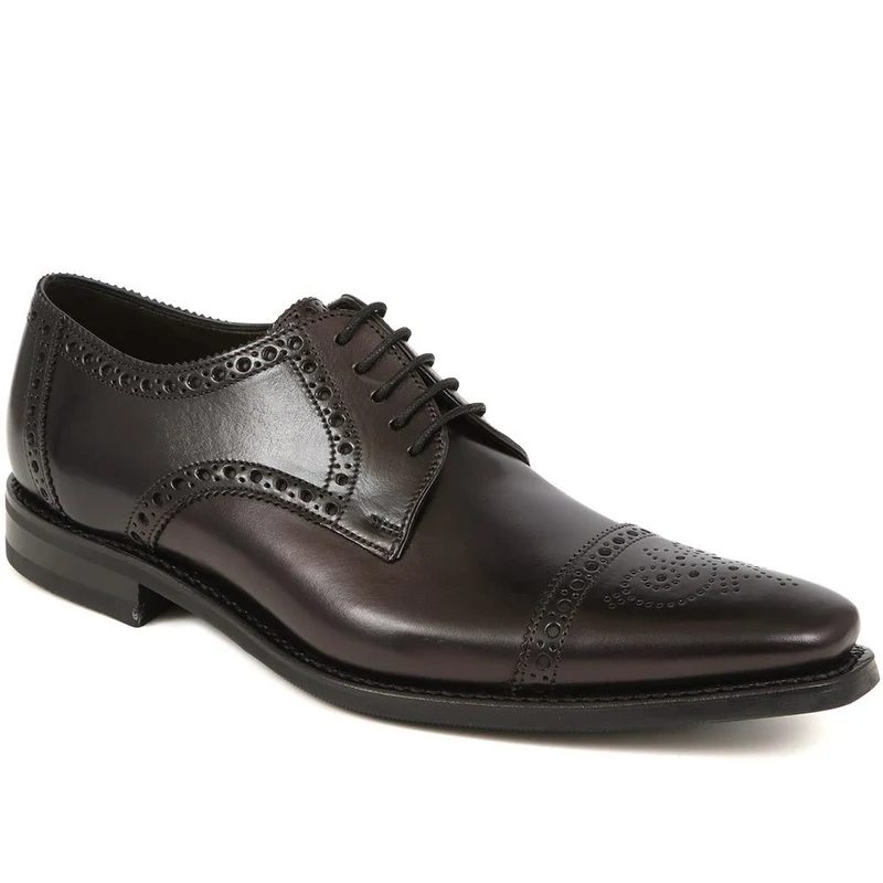 Foley Calf Leather Derby Brogue - FOLEY / 27254229 - Black