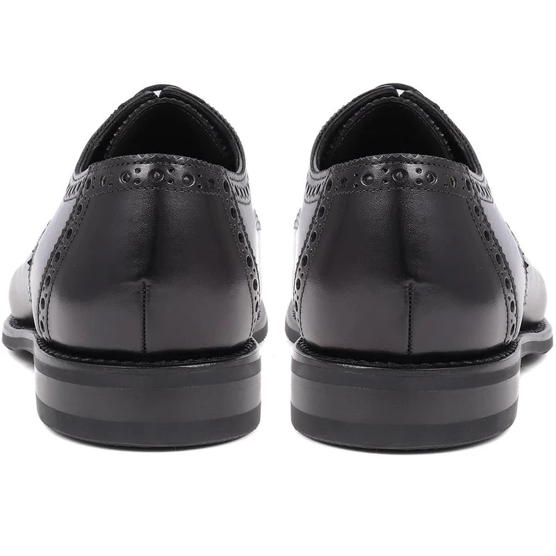 Foley Calf Leather Derby Brogue - FOLEY / 27254229 - Black