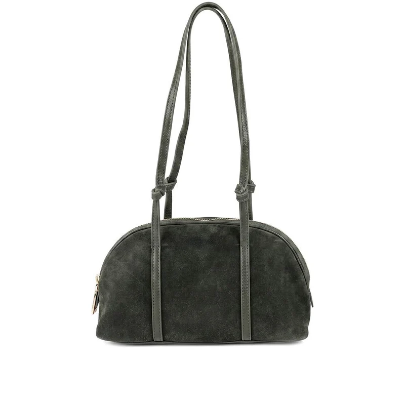 Wimberly Premium Leather Shoulder Bag - WIMBERLY / 329 936 - Olive Suede