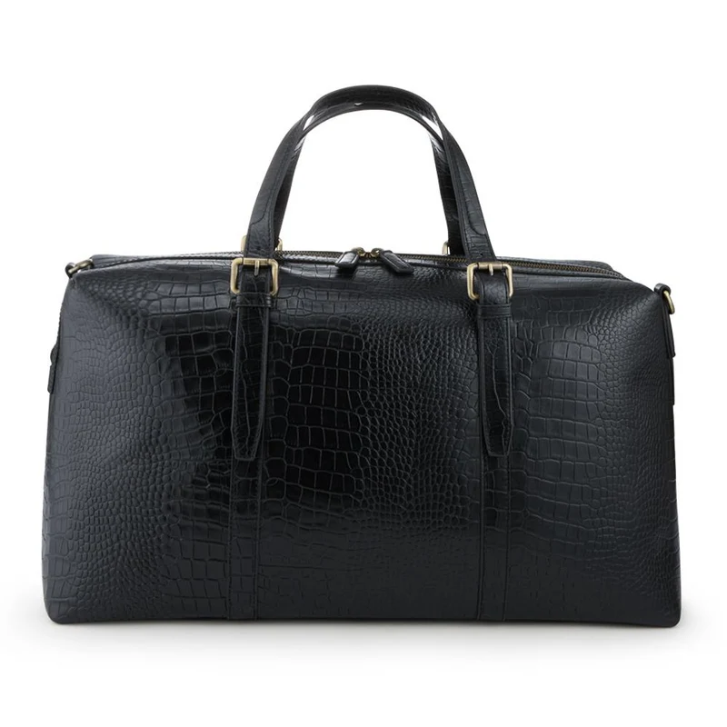 Waltz Leather Croc Pattern Weekend Bag - WALTZ / 328 163