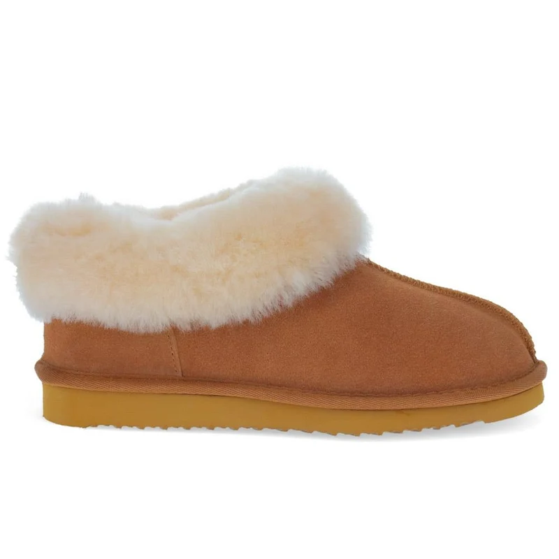 Fabiola Faux Fur Slippers - FABIOLA / 326 072 - Chestnut