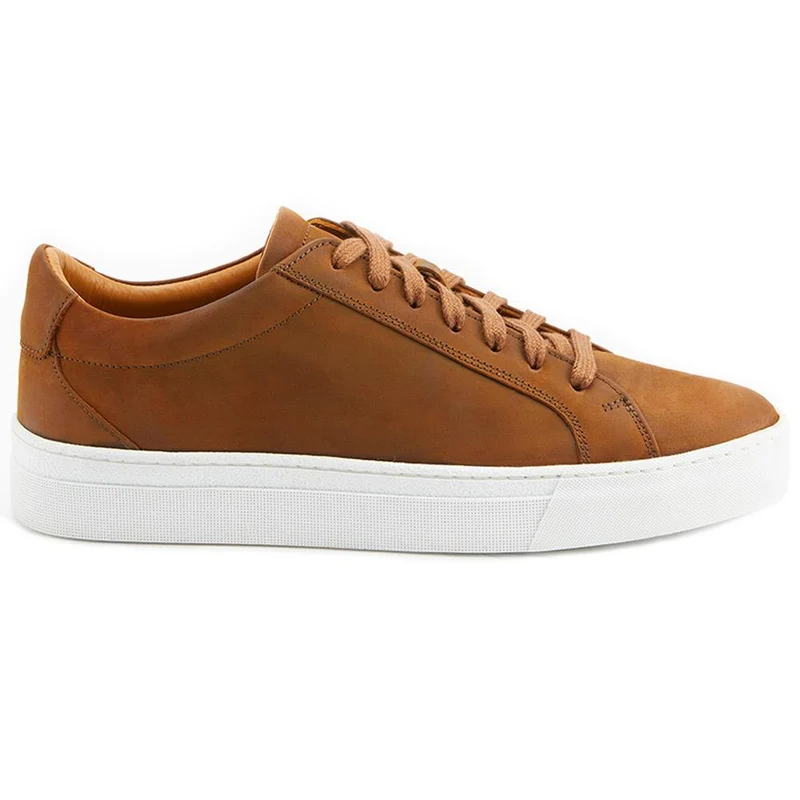 Troon Leather Trainers - TROON / 326 324 - Tan Nubuck