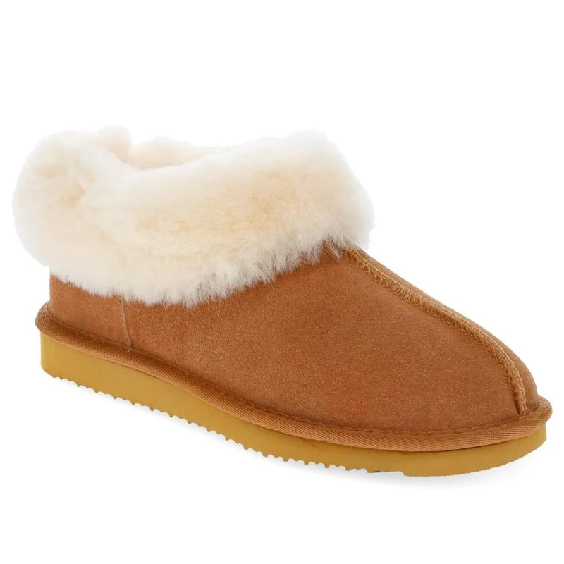 Fabiola Faux Fur Slippers - FABIOLA / 326 072 - Chestnut