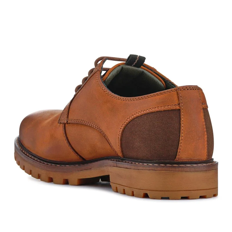 Sandstone Leather Lace-Up Shoes - BARBR38503 / 324 445 - Cognac
