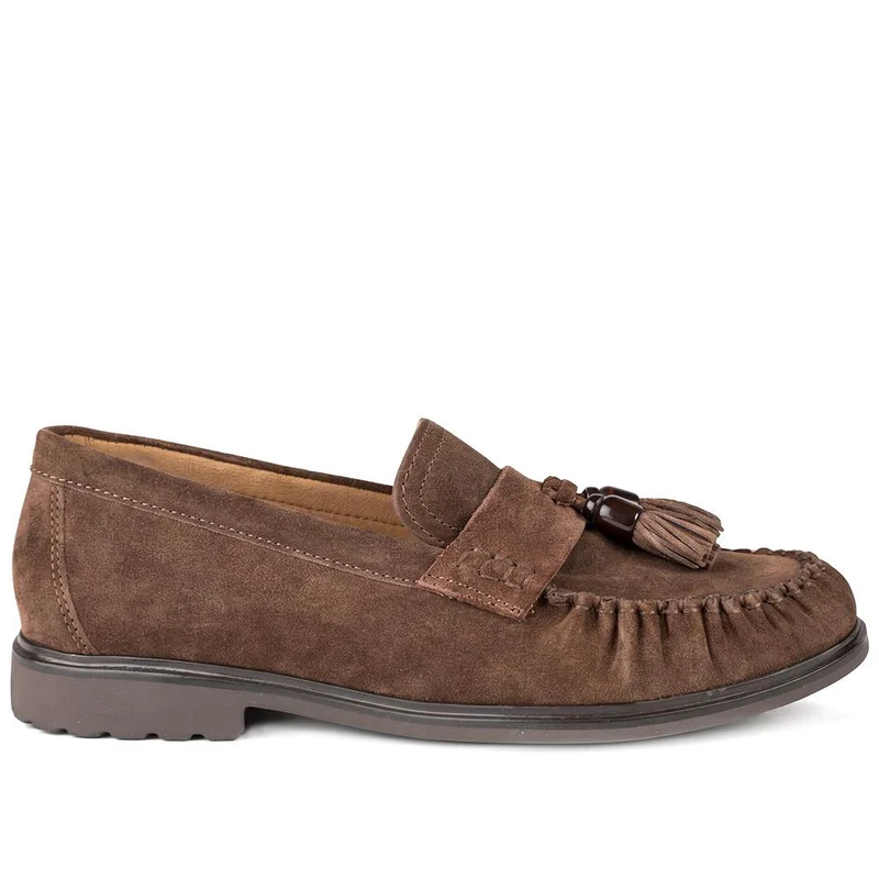 Gabor Wide Fit Leather Tassel Loafers - GAB44514 / 330 016