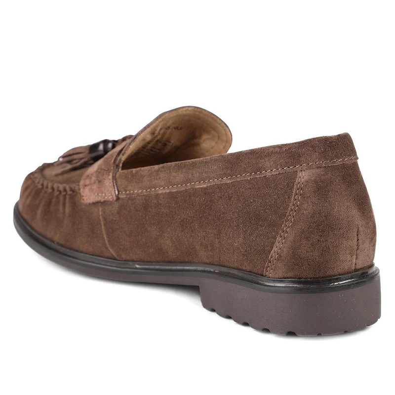Gabor Wide Fit Leather Tassel Loafers - GAB44514 / 330 016 - Chocolate Suede
