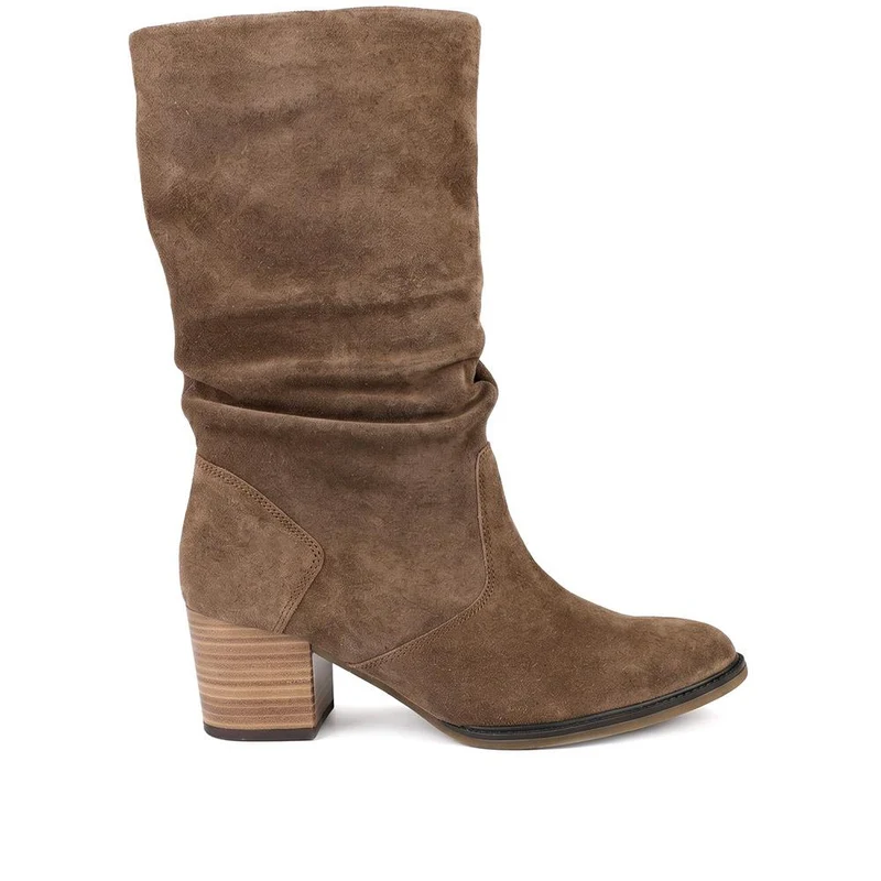 Gabor Wide Fit Leather Slouched Boots - GAB44513 / 330 019
