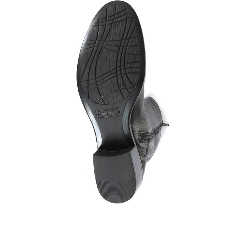Rachel Medium Calf Fit Leather Rider Boots - RACHELM / 320 894 - Black