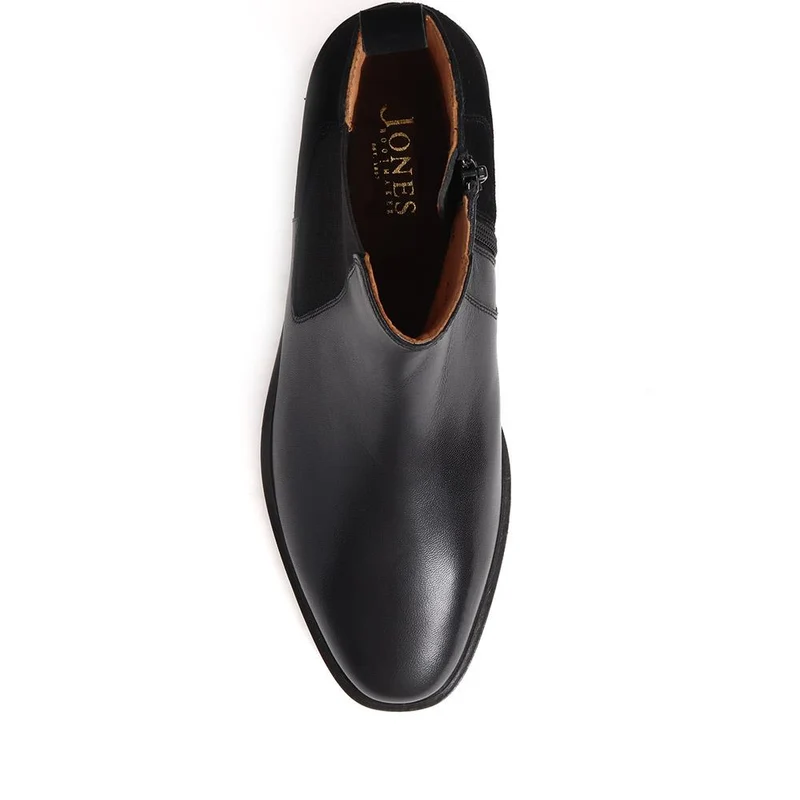 Gessica Leather Chelsea Boots - GESSICA / 324 588 - Black-Black Suede