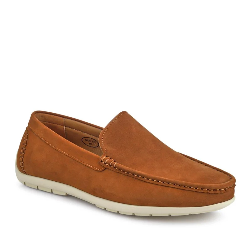 Rohan Wide Fit Leather Sheepskin-Lined Moccasins - ROHAN / 327 071 - Tan