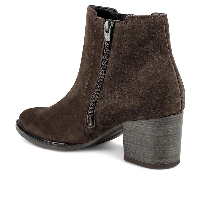 Gabor Wide Fit Smart Leather Ankle Boots - GAB44511 / 330 017 - Chocolate Suede