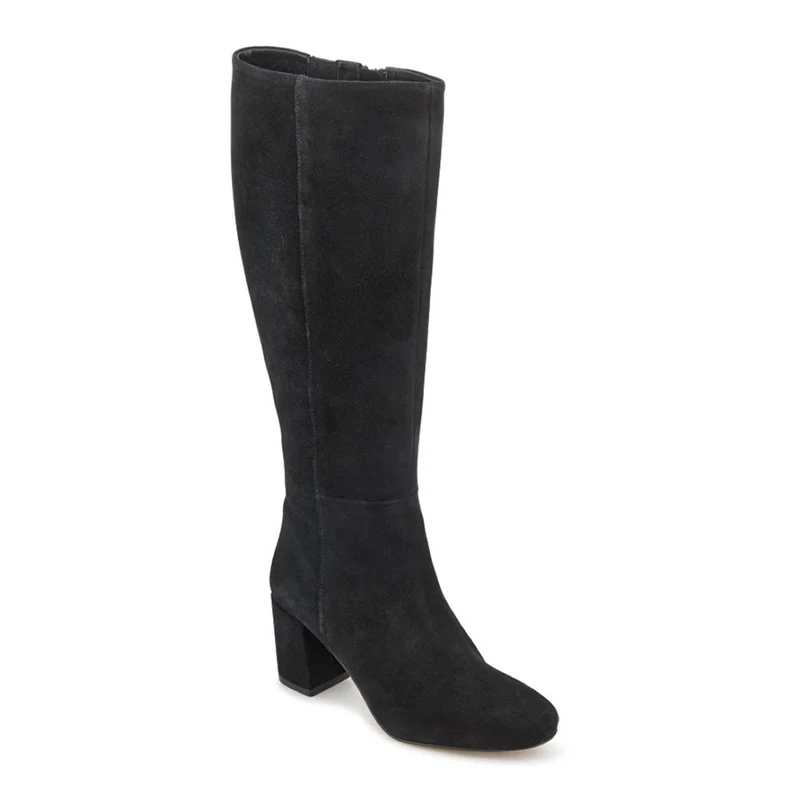 Neptune Long Extra-Small Calf Fit Leather Boots - NEPTUNELONGXS / 326 214 - Black Suede