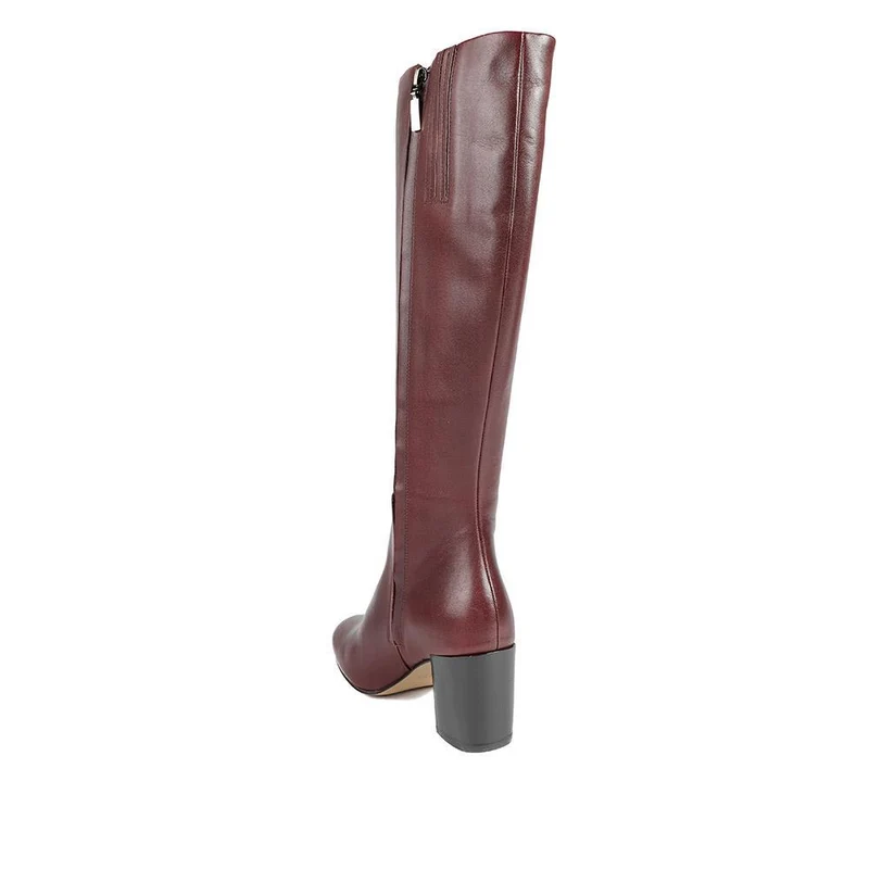 Neptune Long Extra-Small Calf Fit Leather Boots - NEPTUNELONGXS / 326 214 - Burgundy