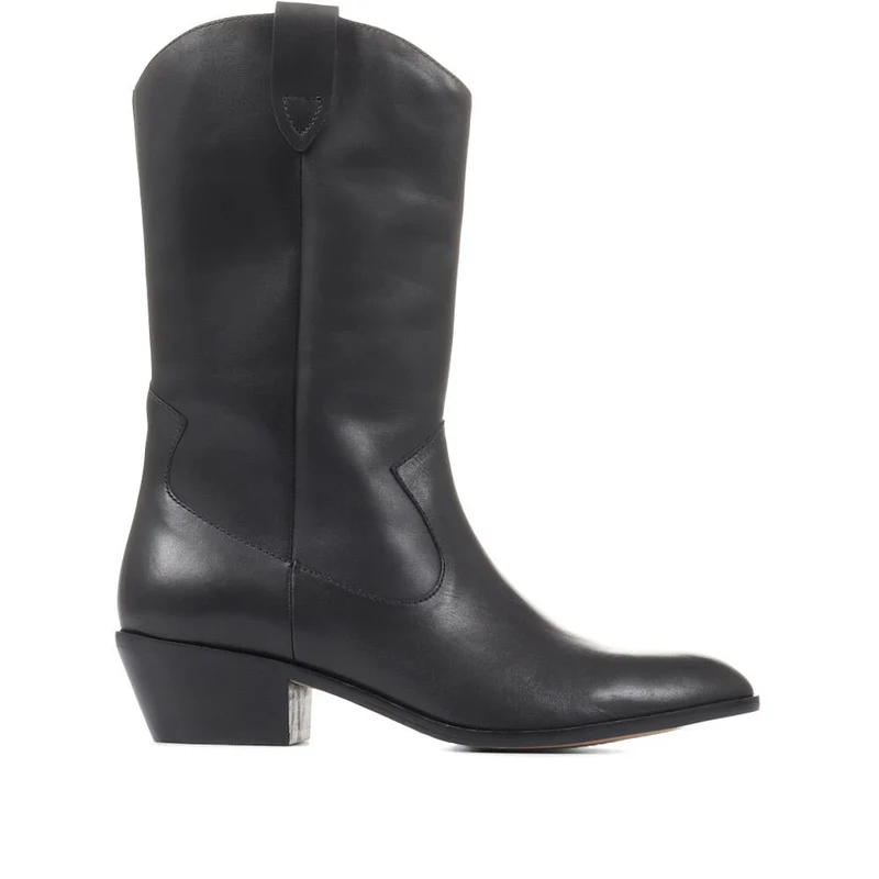 Lala Leather Western Boots - LALA / 322 779 - Black