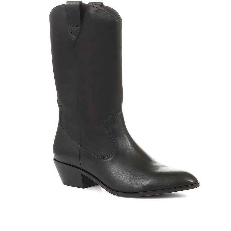Lala Leather Western Boots - LALA / 322 779 - Black