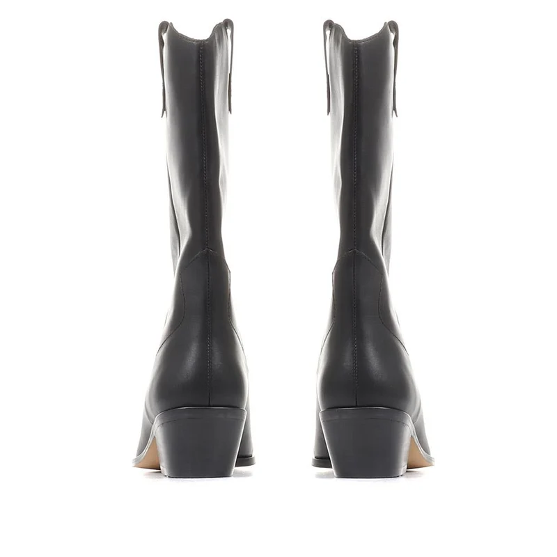 Lala Leather Western Boots - LALA / 322 779 - Black